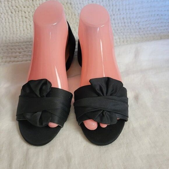 Brash Shoes - NEW Drash Brash 8 Women's Shoes black w/bow/ruffle Sandals slip on NWT